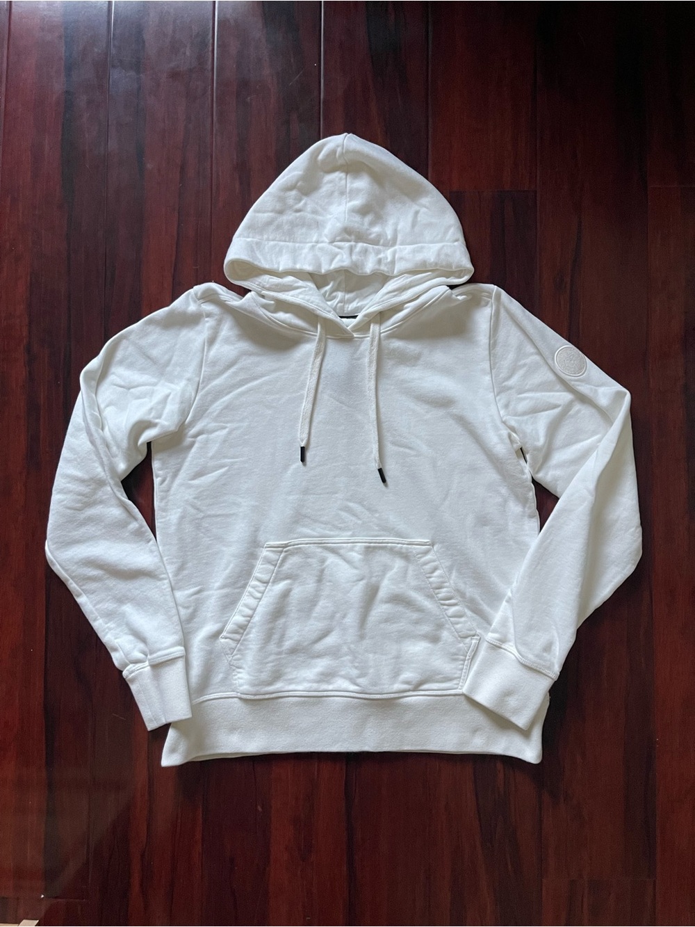 Canada Goose Muskoka Pullover Hoodie White Tonal Badge Women’s Size M MSRP $375